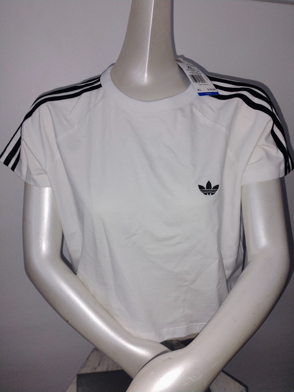 adidas SST Baby Tee Women's White & Black XL NWT